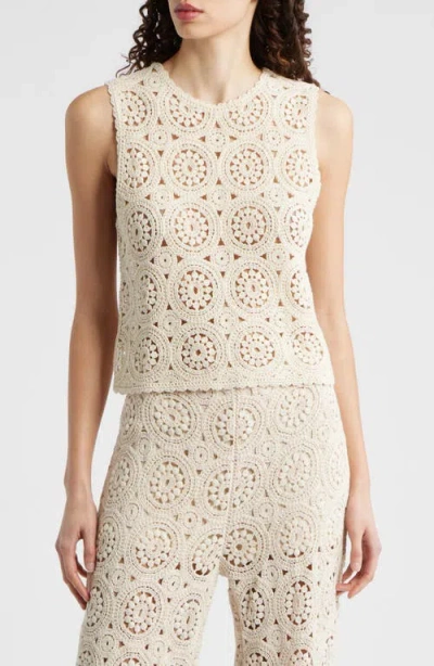 Frame The Crochet Cotton Top In Multi