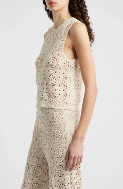 Frame The Crochet Cotton Top In Multi
