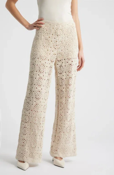 Frame The Crochet Pant In Brown