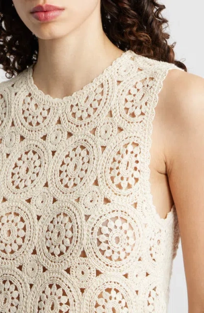 Frame The Crochet Cotton Top In Multi