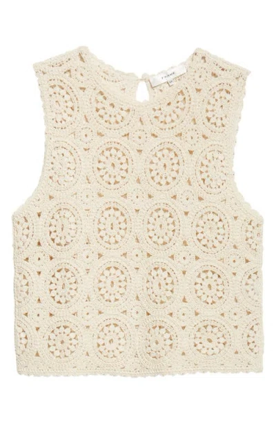 Frame The Crochet Cotton Top In Multi