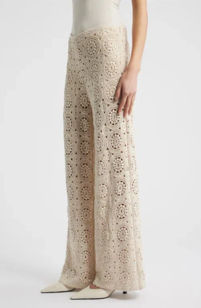 Frame The Crochet Pant In Brown