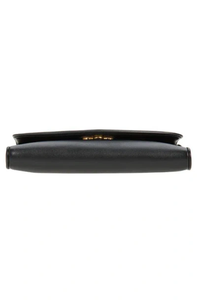 Valentino Devain Leather Shoulder Bag With Metal Vlogo Signature In Pattern