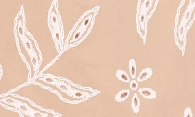 Halogenr Halogen(r) Eyelet Cotton Pull-on Shorts In Brown