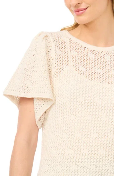 Halogenr Halogen(r) Short Sleeve Sweater In Neutral
