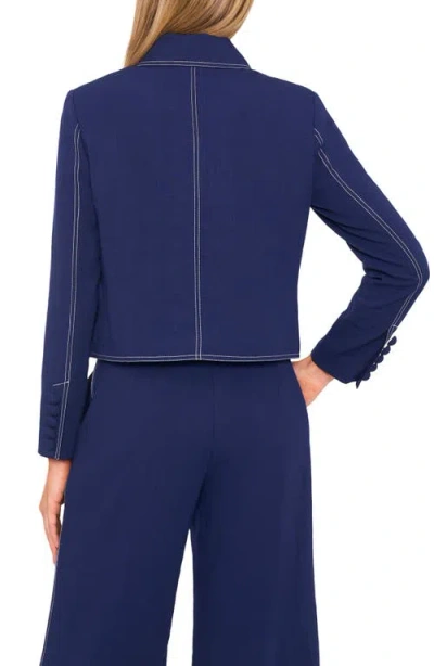 Halogenr Halogen(r) Flap Topstitch Jacket In Blue