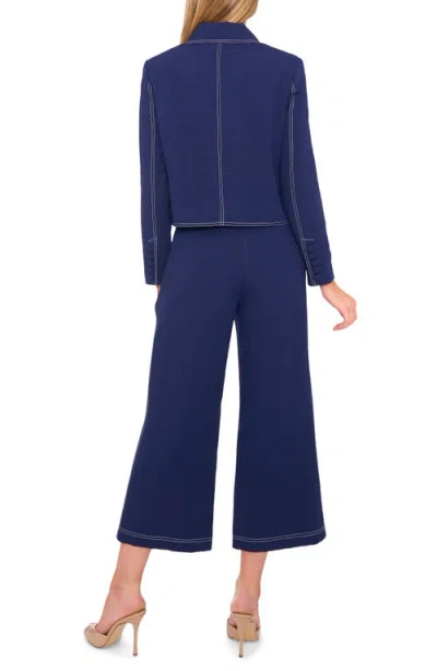 Halogenr Halogen(r) Flap Topstitch Jacket In Blue