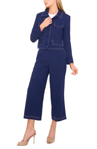 Halogenr Halogen(r) Flap Topstitch Jacket In Blue