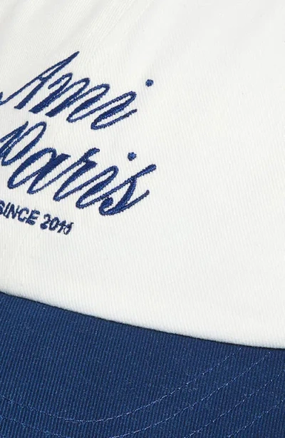 Ami Alexandre Mattiussi Ami Paris Bicolor Logo Embroidered Adjustable Baseball Cap In Multi