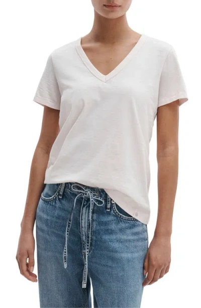 Rag & Bone The Vee Slub Pima Cotton-jersey T-shirt In Bright White