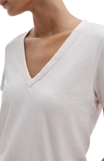 Rag & Bone The Vee Slub Pima Cotton-jersey T-shirt In Bright White
