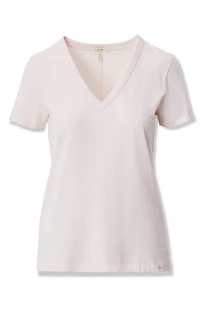 Rag & Bone The Vee Slub Pima Cotton-jersey T-shirt In Bright White