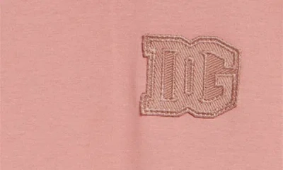 Dolce & Gabbana Cotton T-shirt With Patch In Pink