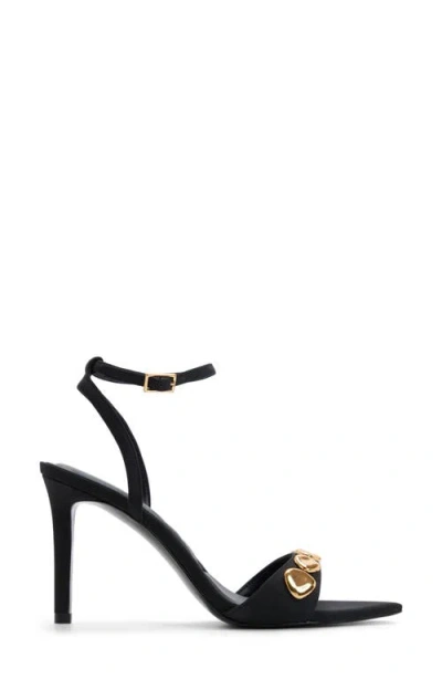 Aldo Leara Ankle Strap Pointed Toe Sandal In Black