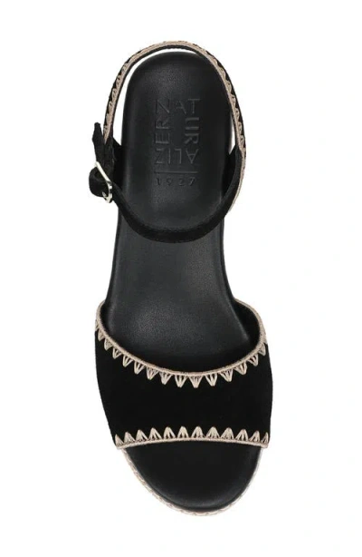 Naturalizer Della Platform Ankle Strap Sandal In Black