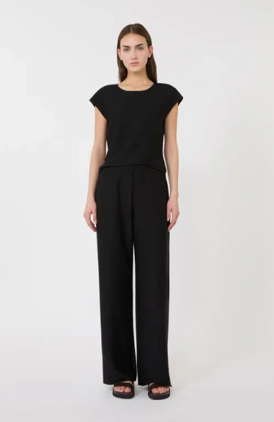 Mm By Max Mara Freccia Pull-on Jersey Pants In Black