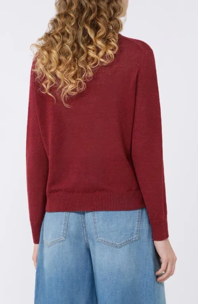 Weekend Max Mara Linen Sweater In Red