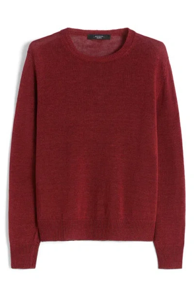 Weekend Max Mara Linen Sweater In Red