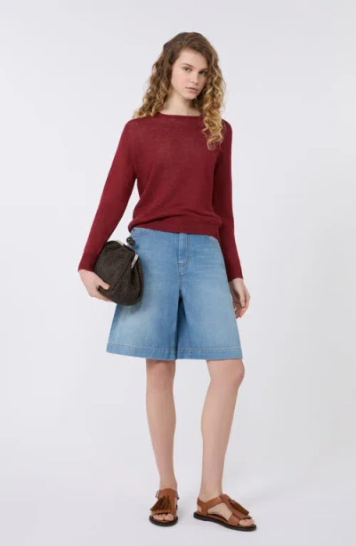 Weekend Max Mara Linen Sweater In Red