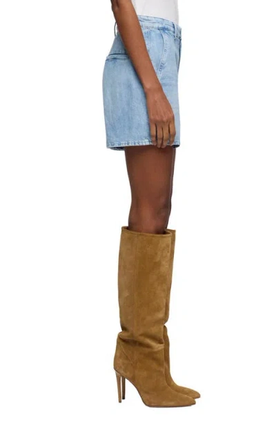 7 For All Mankind Trouser Shorts Iris In Blue