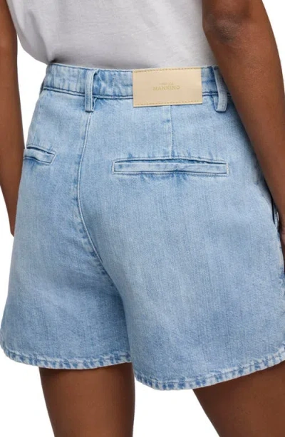 7 For All Mankind Trouser Shorts Iris In Blue