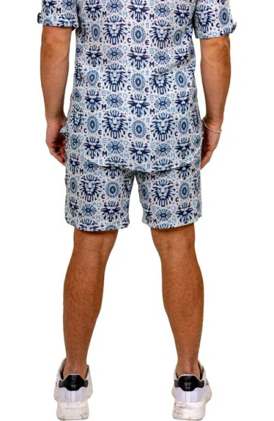 Maceoo Marthyr Drawstring Shorts In Blue