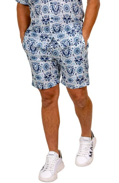 Maceoo Marthyr Drawstring Shorts In Blue
