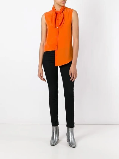 Shop Moschino Neck Scarf Blouse