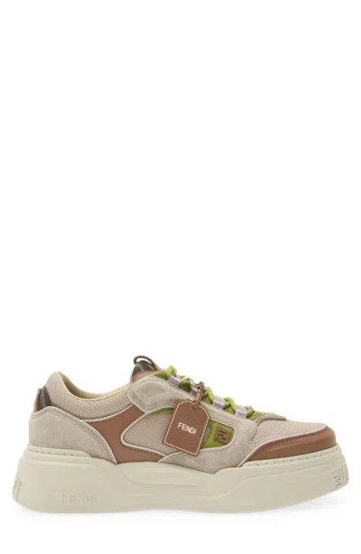Fendi Force Low Top Sneaker In Neutral