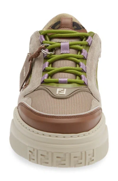 Fendi Force Low Top Sneaker In Neutral