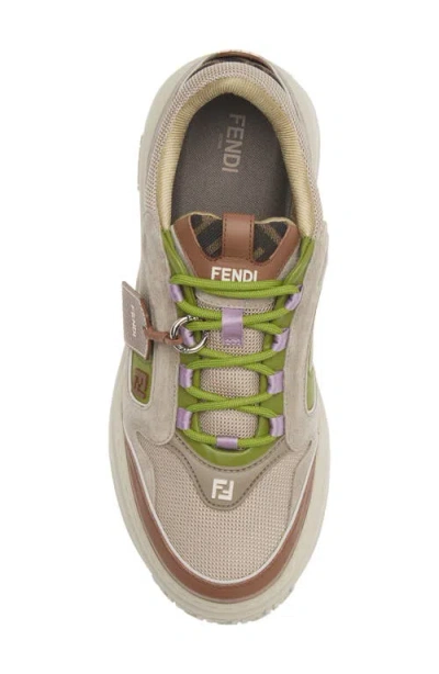 Fendi Force Low Top Sneaker In Neutral