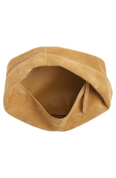 Khaite Medium Olivia Hobo Bag Wheat Suede