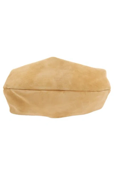 Khaite Medium Olivia Hobo Bag Wheat Suede