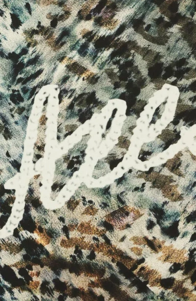 Allsaints Canter Script Square Scarf In Black