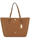 COACH double straps tote,LEATHER100%