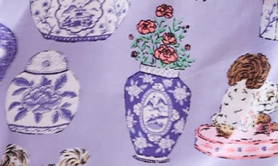 Printfresh Satin Robe In Purple