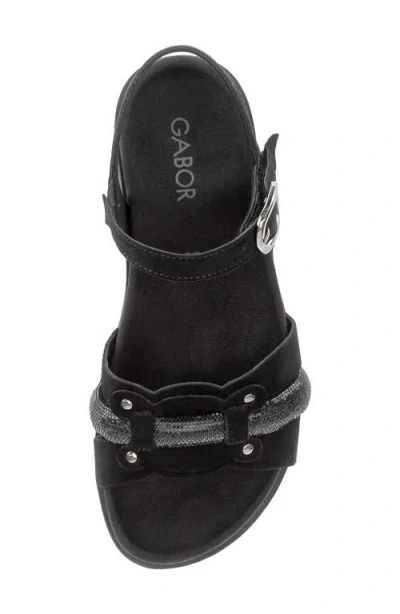 Gabor Ankle Strap Sandal In Black