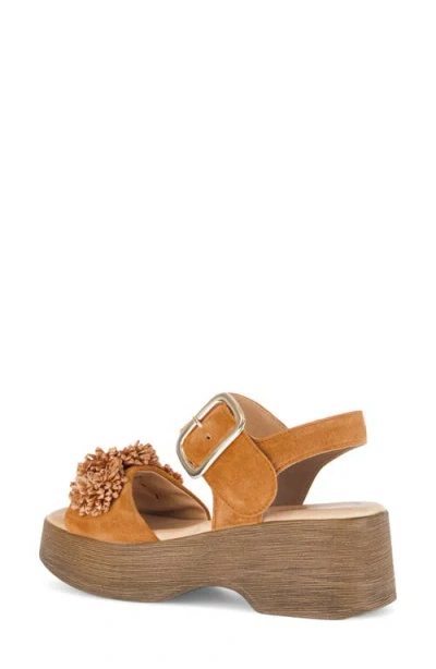 Gabor Raffia Appliqué Platform Sandal In Multi