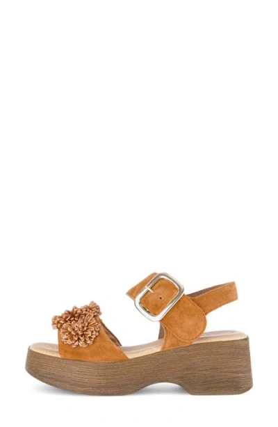 Gabor Raffia Appliqué Platform Sandal In Multi