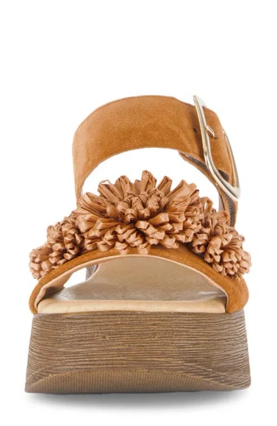 Gabor Raffia Appliqué Platform Sandal In Multi