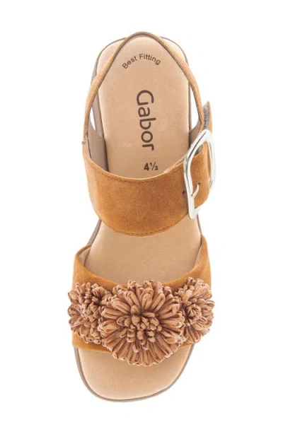 Gabor Raffia Appliqué Platform Sandal In Multi