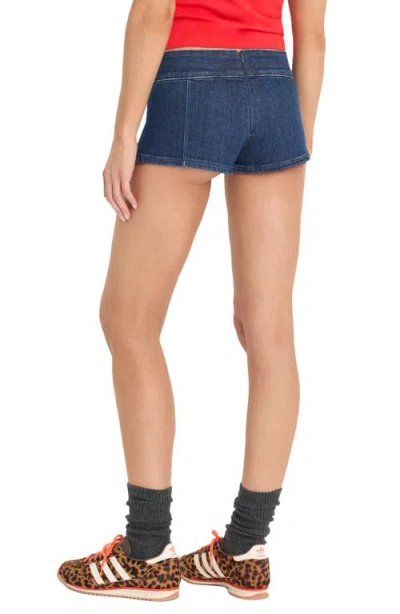 Good American Micro Shorts In Blue