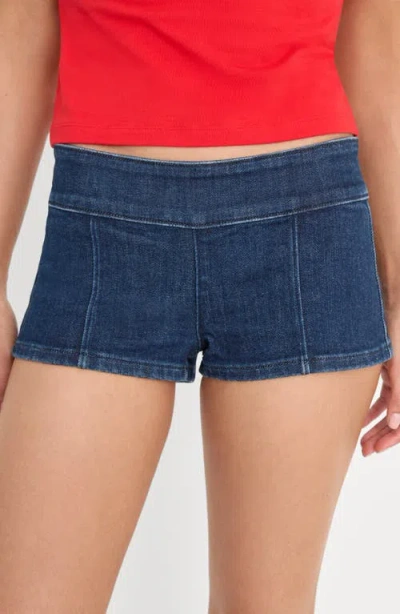 Good American Micro Shorts In Blue