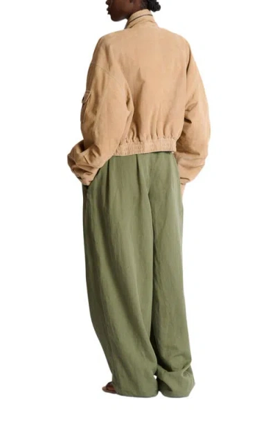 Balmain Suede Multi-pocket Utility Jacket In Neutral