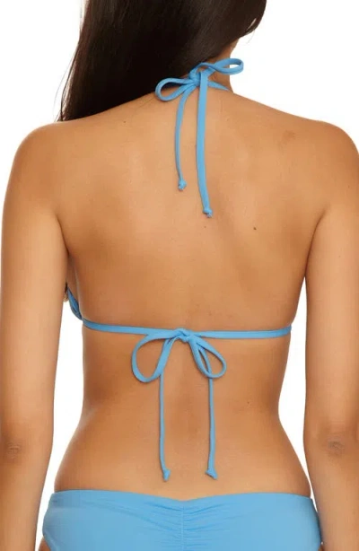 Becca Color Code Triangle Bikini Top In Blue