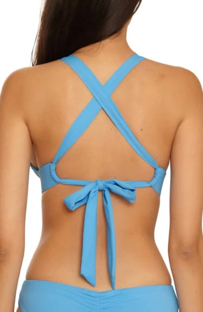 Becca Color Code Halter Bikini Top In Blue