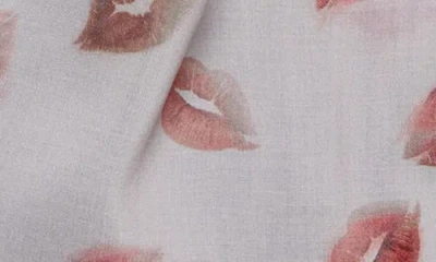 L'agence Holly Lips Pattern Woven Shirt In Multi