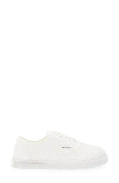 Bottega Veneta Sawyer Intrecciato Leather Low-top Sneakers In White