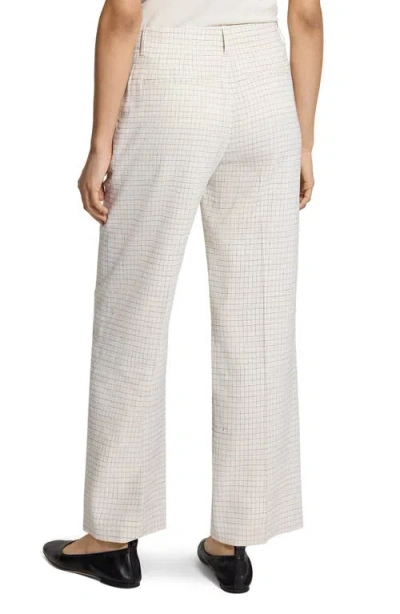 Theory St Classic Check Pants In White