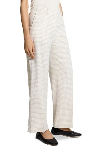 Theory St Classic Check Pants In White